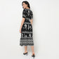 Order Now Women Printed V Neck Flared Flare Fit Ethnic Wear Dress by Style Union
