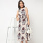 Printed Camp Collar Tiered Dress