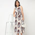 Printed Camp Collar Tiered Dress