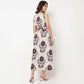 Printed Camp Collar Tiered Dress