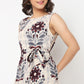 Printed Camp Collar Tiered Dress