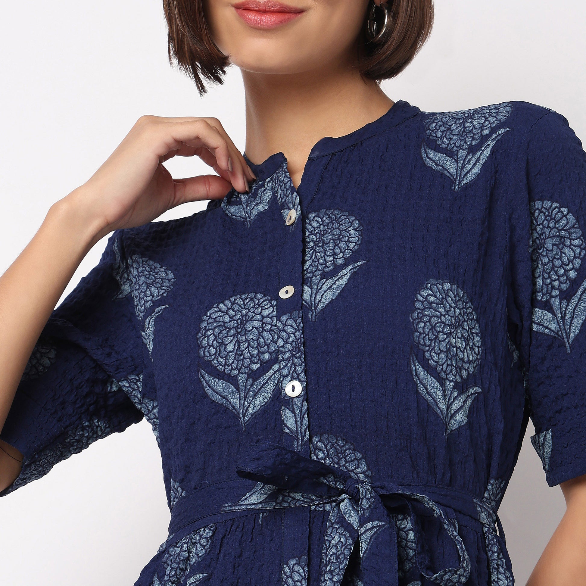 Full Placket Tiered Dress