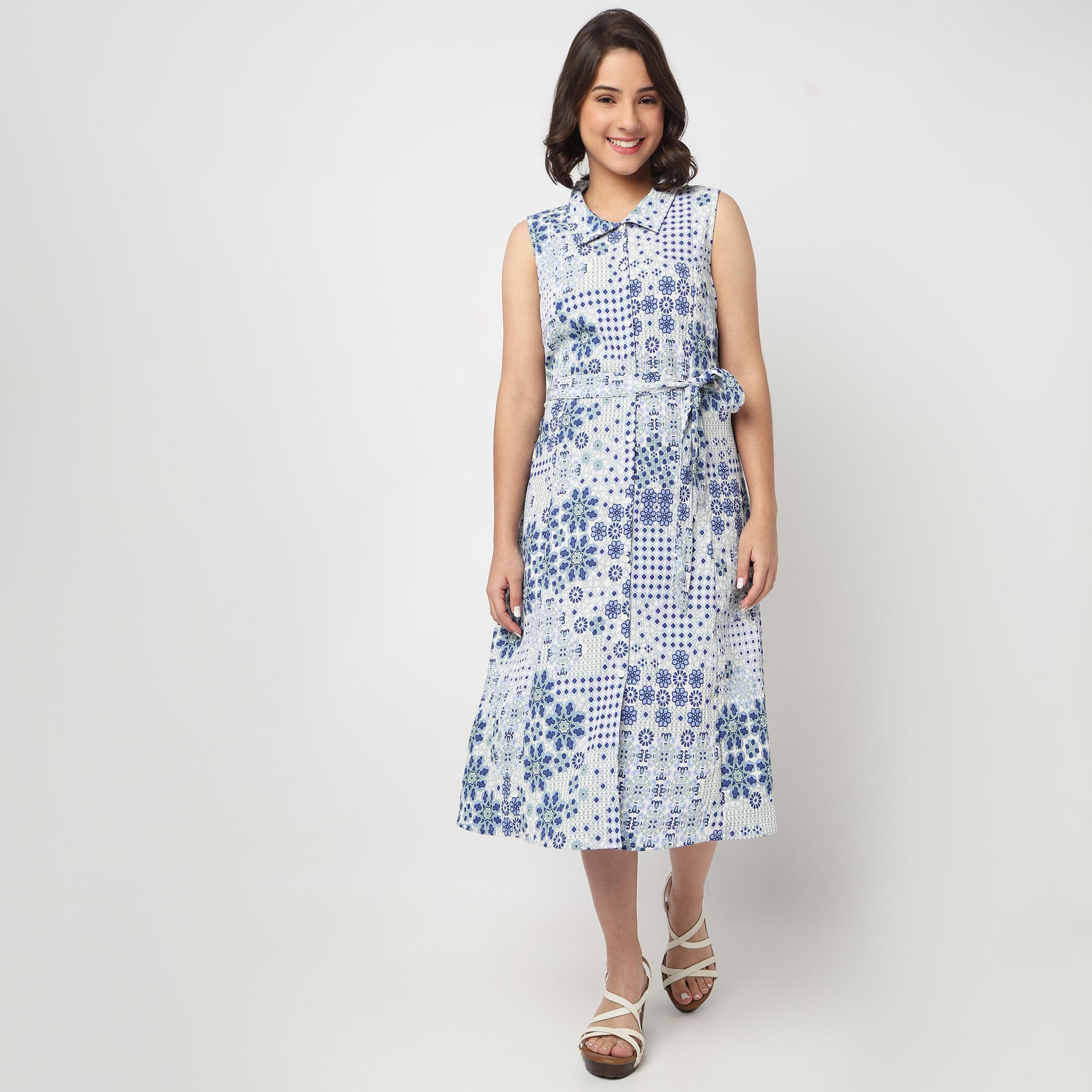 Printed Shirt Dress