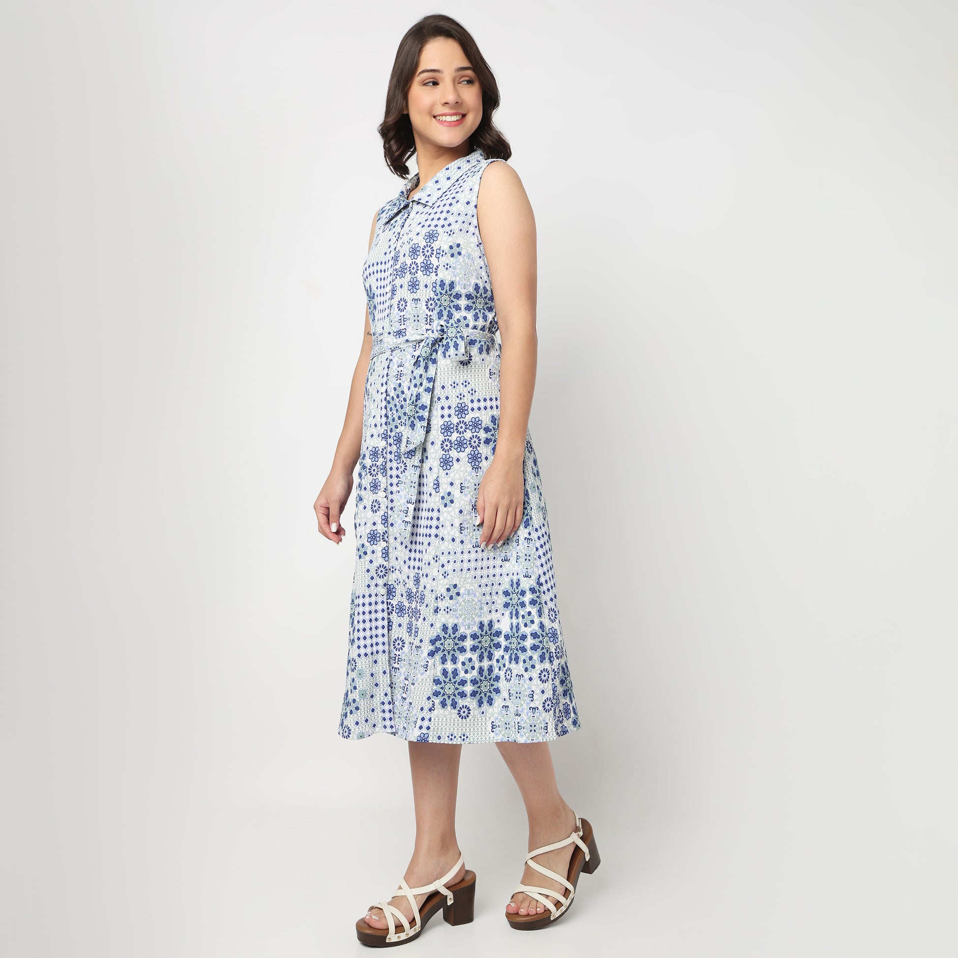 Printed Shirt Dress