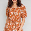 Polyester Printed Three-Fourth Sleeve Dress
