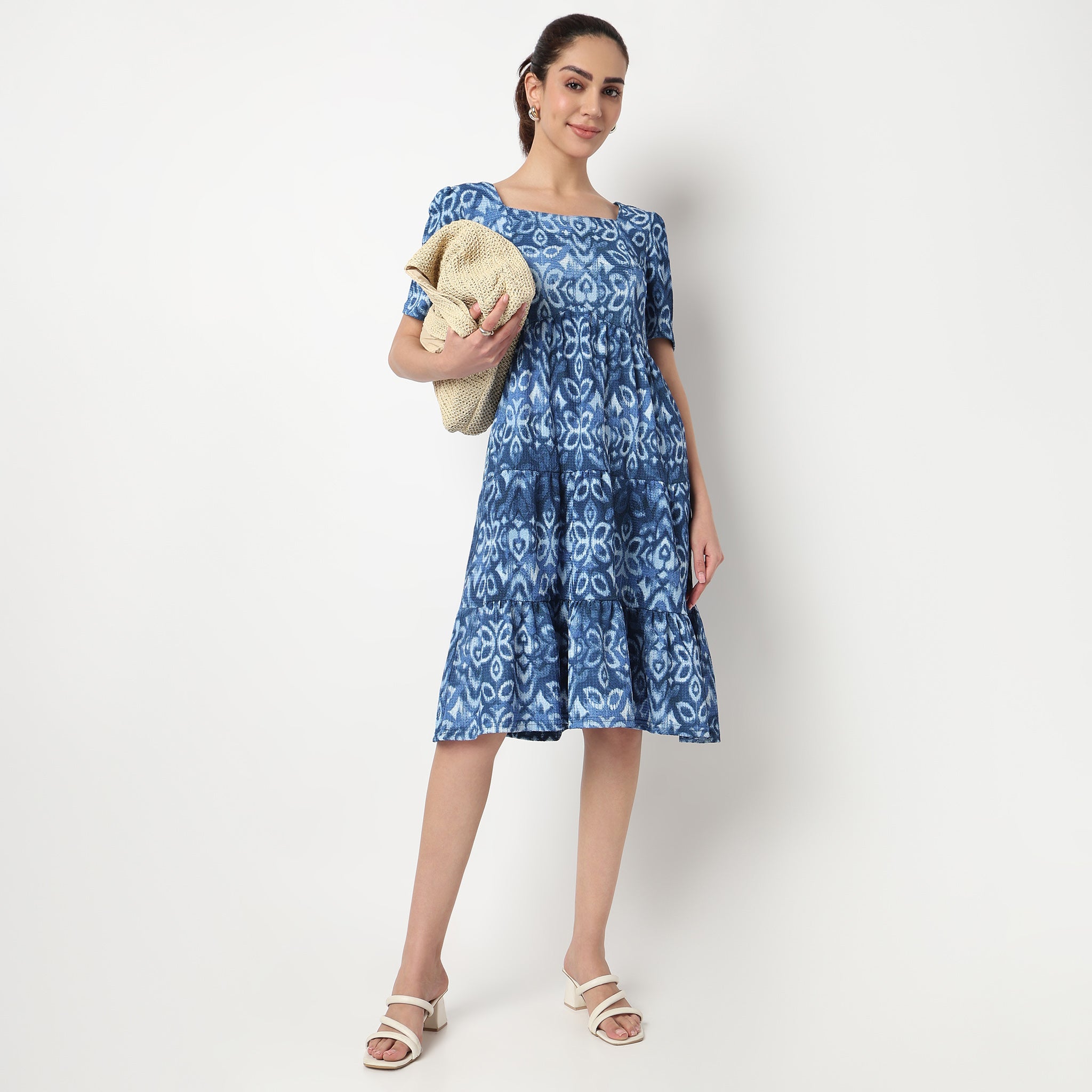 Printed Tiered Dress