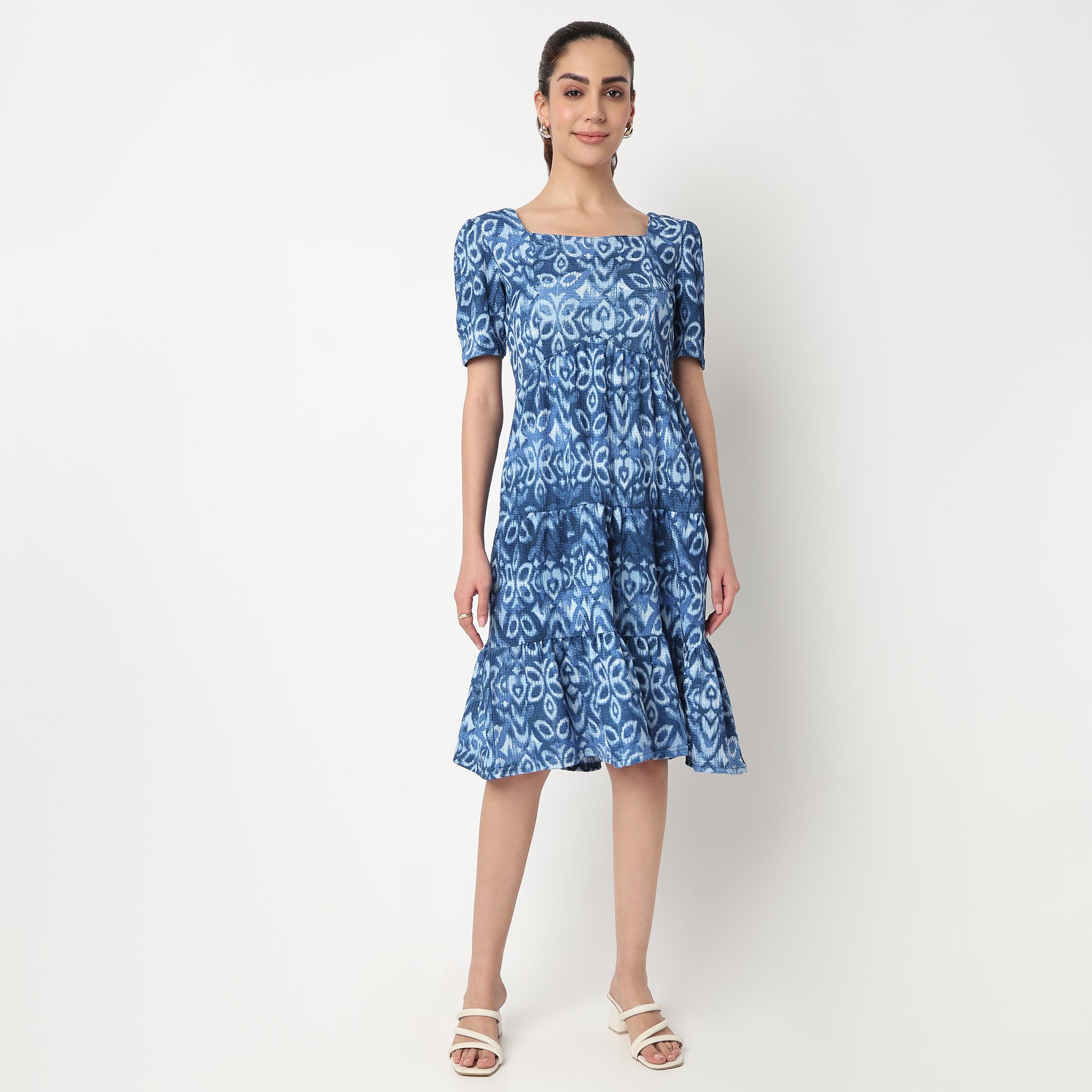 Printed Tiered Dress