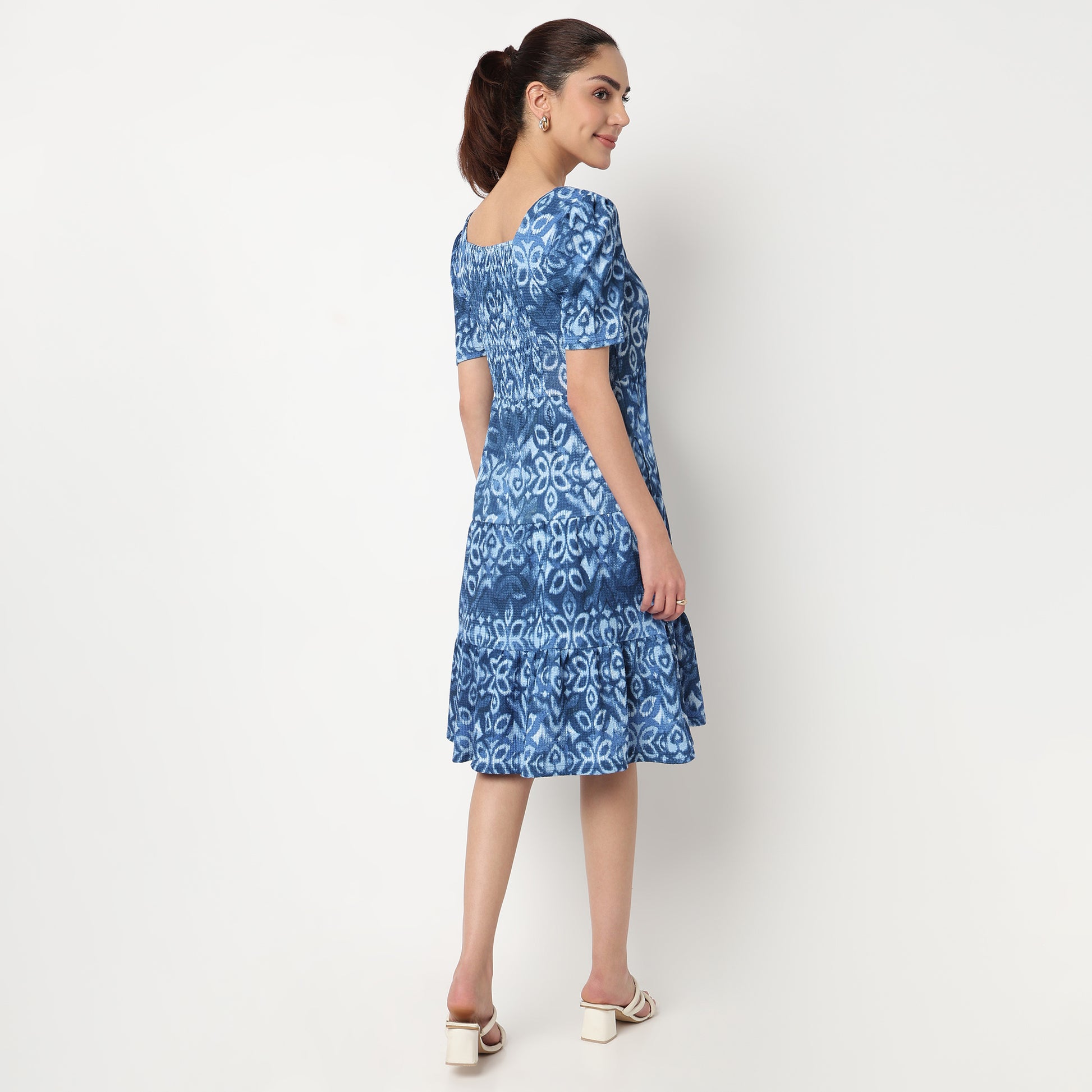 Printed Tiered Dress
