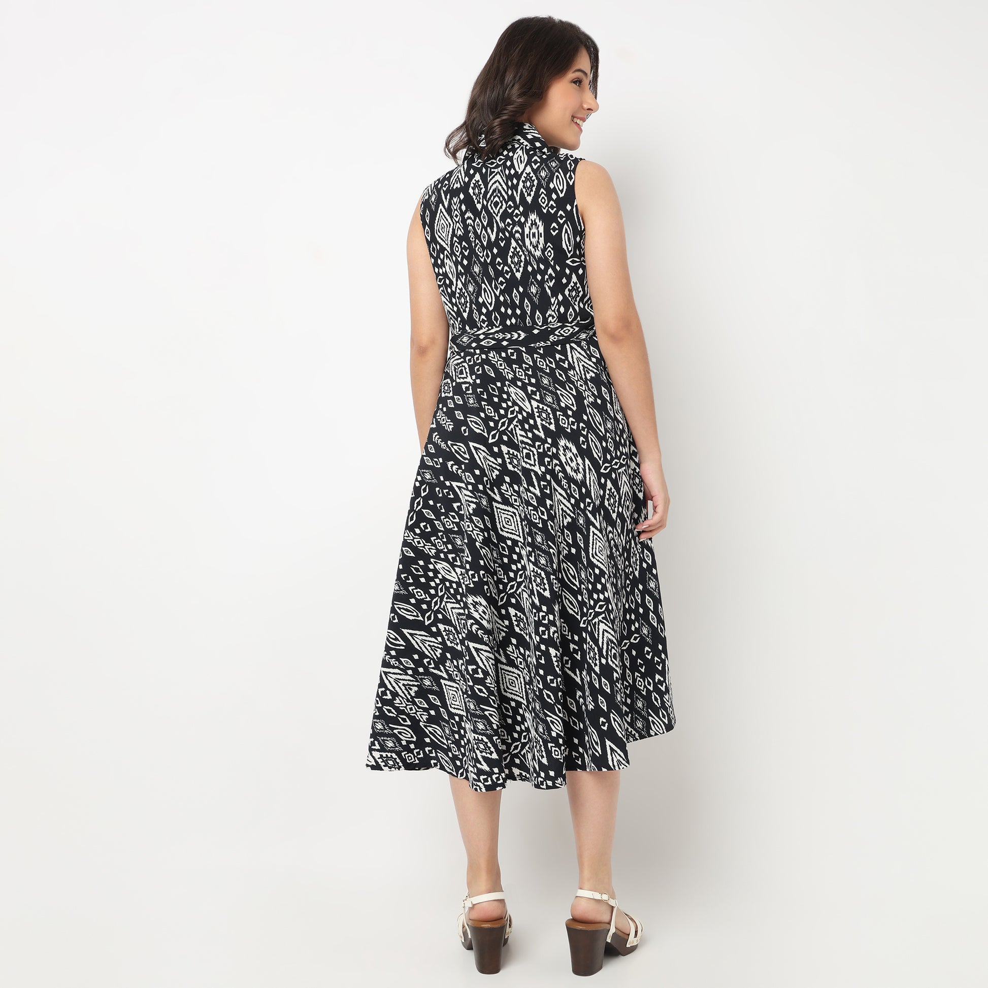 Printed Tiered Dress