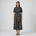 Printed A-Line Shirt Dress