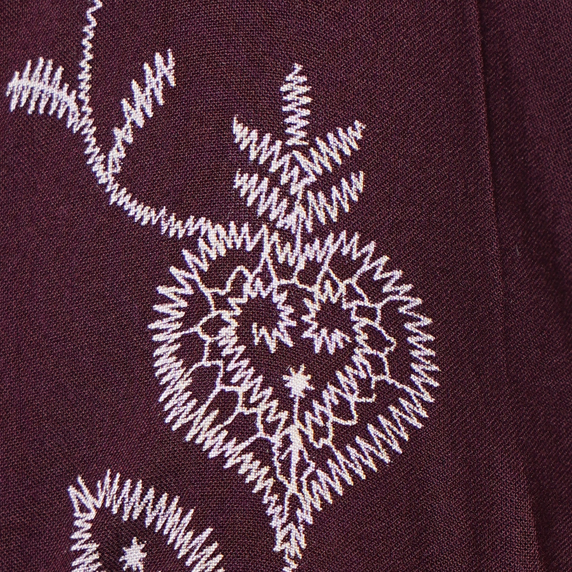 Embroidered V-Neck Tiered Dress