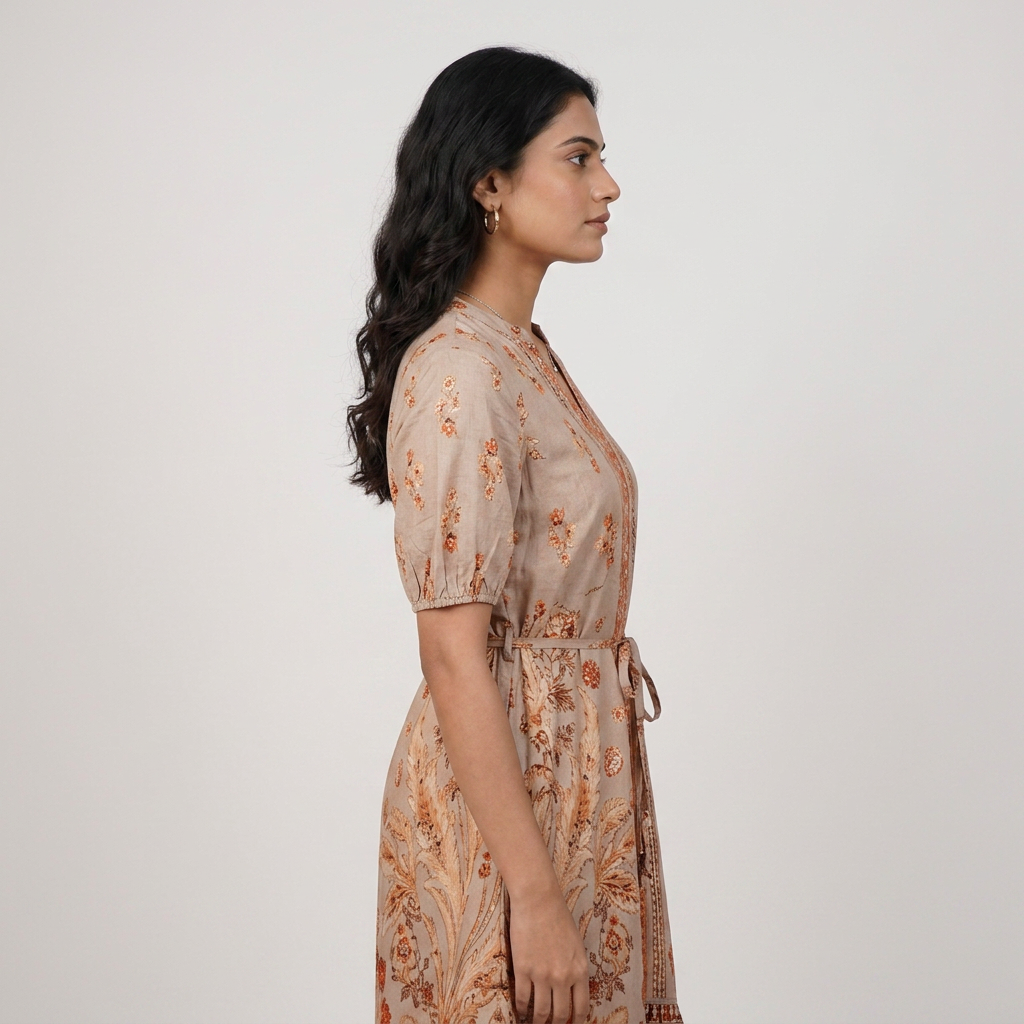 Printed Tiered Dress