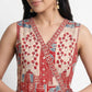 Printed V-Neck Tiered Dress