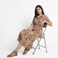 Printed Shirt Flared Dress