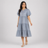 Embroidered Tiered Dress