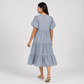 Embroidered Tiered Dress
