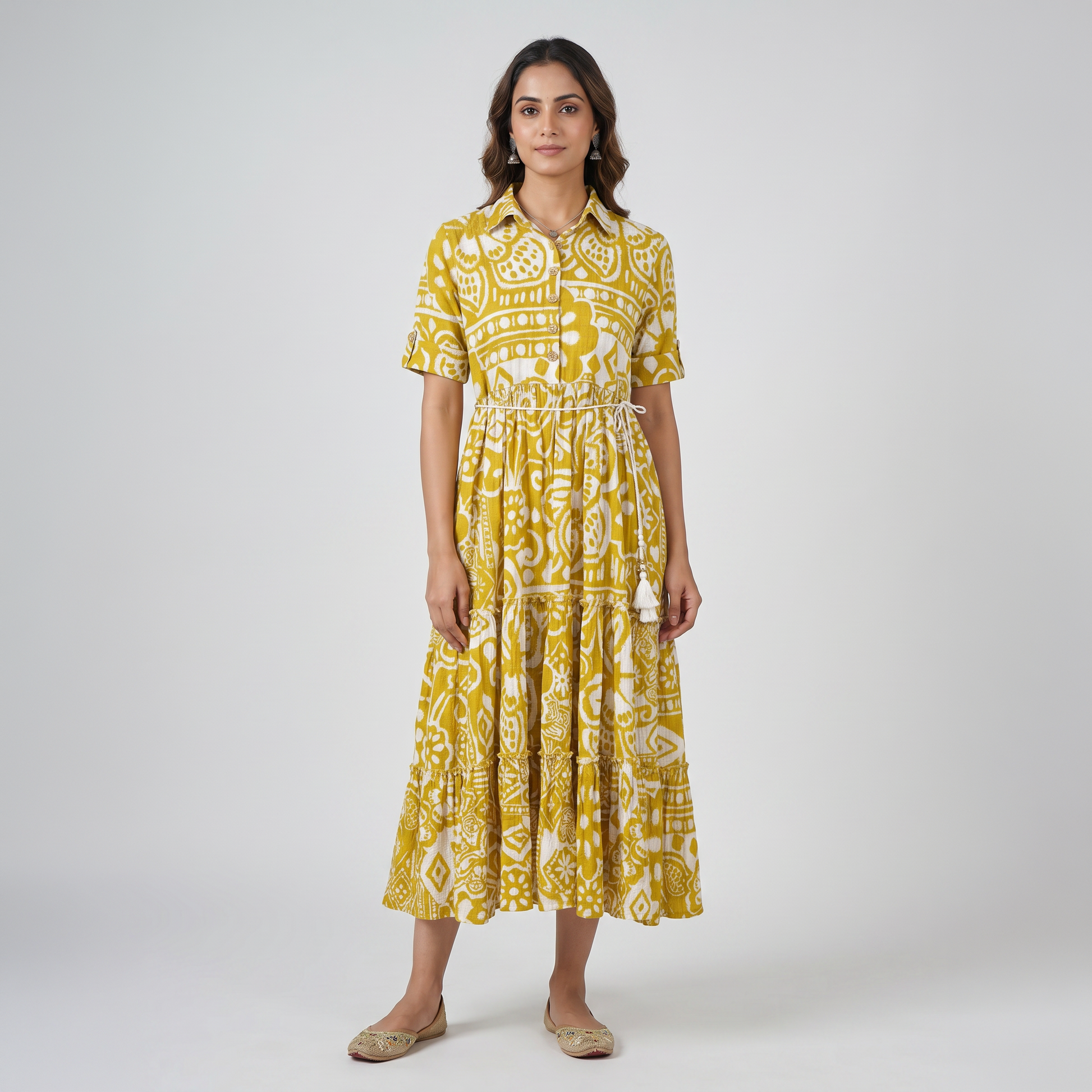 Printed Tiered Dress