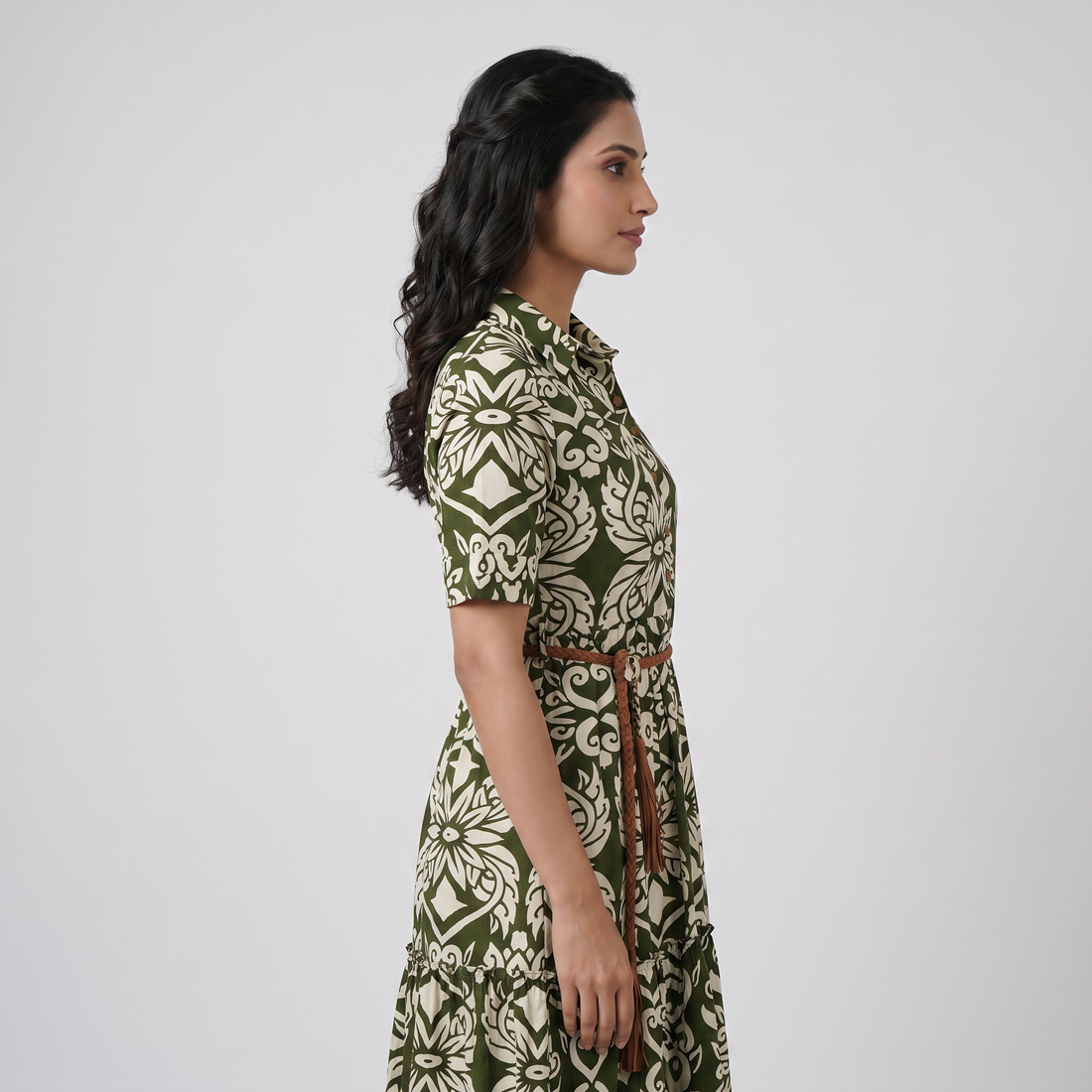 Printed Tiered Dress