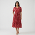 V-Neck Tiered Dress