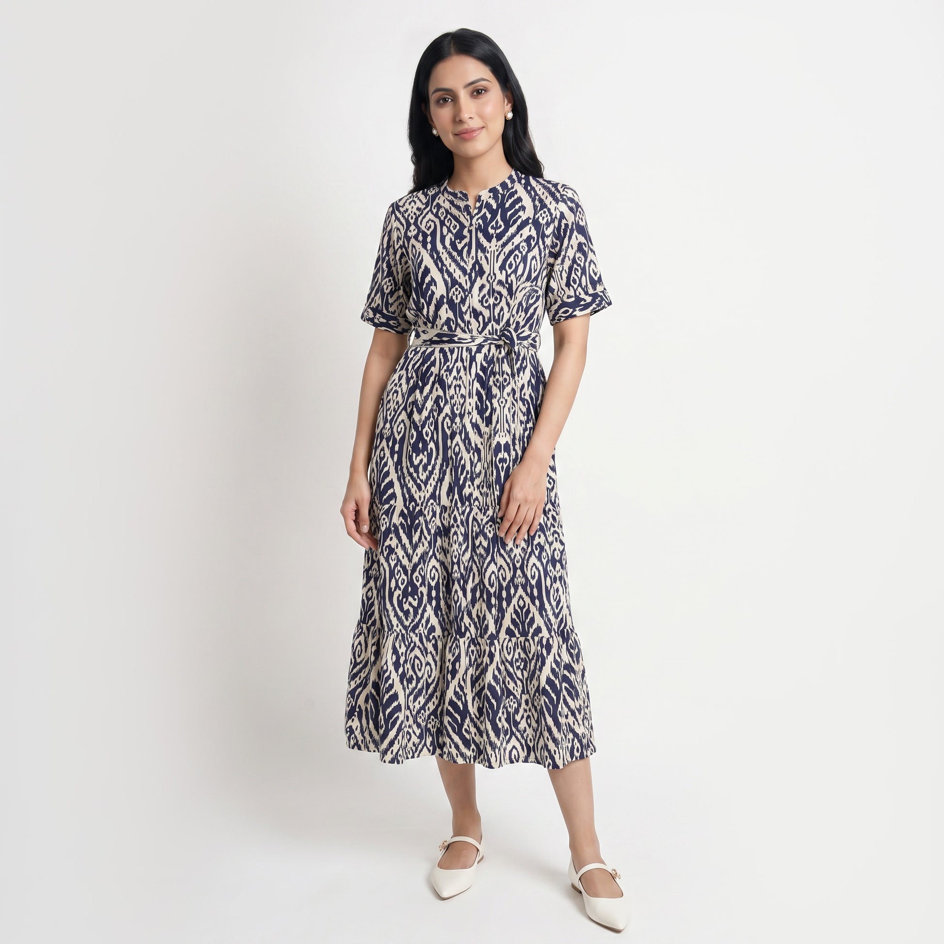 Printed Tiered Dress