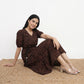 Printed V-Neck Tiered Dress