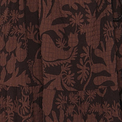 Printed V-Neck Tiered Dress