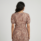 Printed V-Neck Tiered Dress