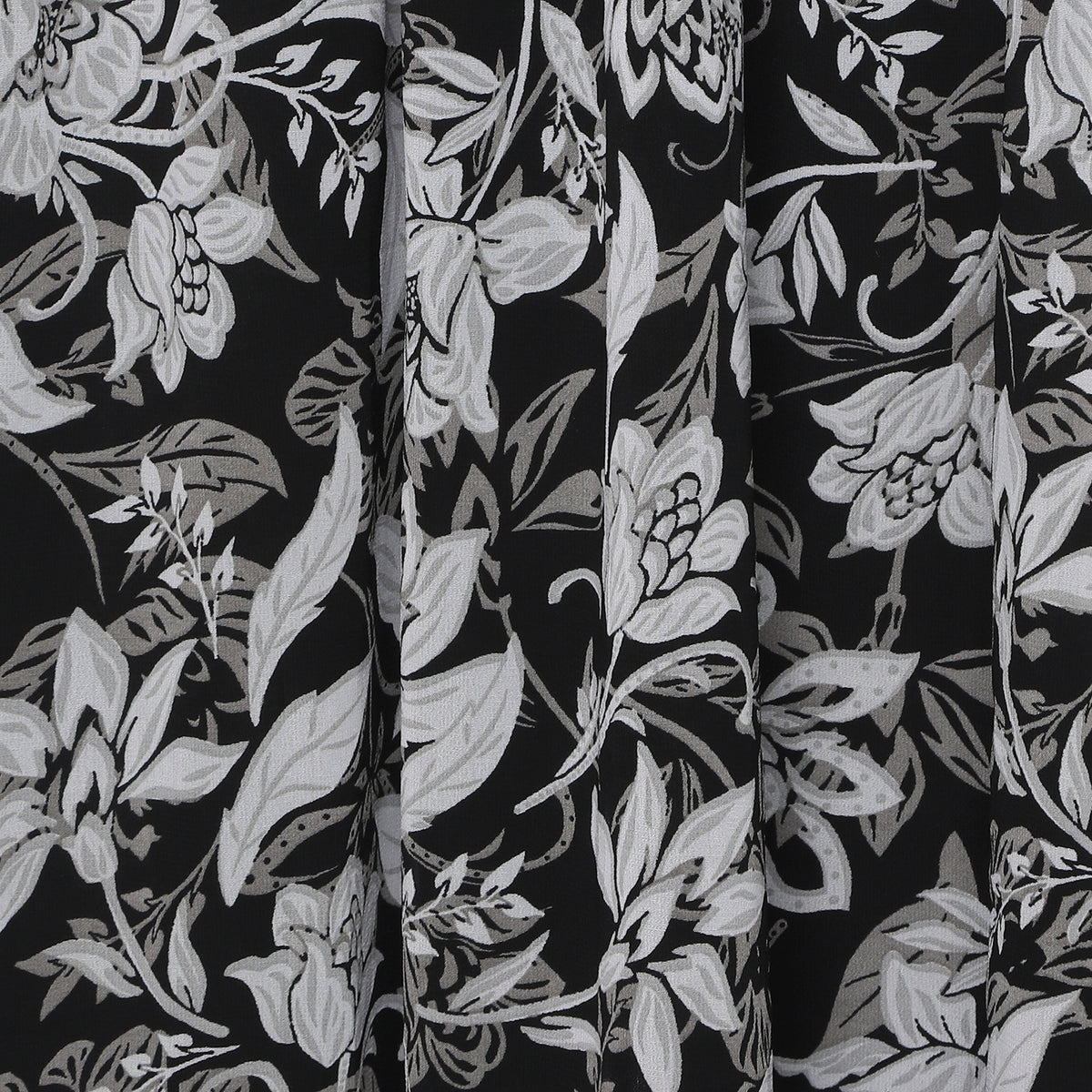 Printed Band Neck Flared Dress