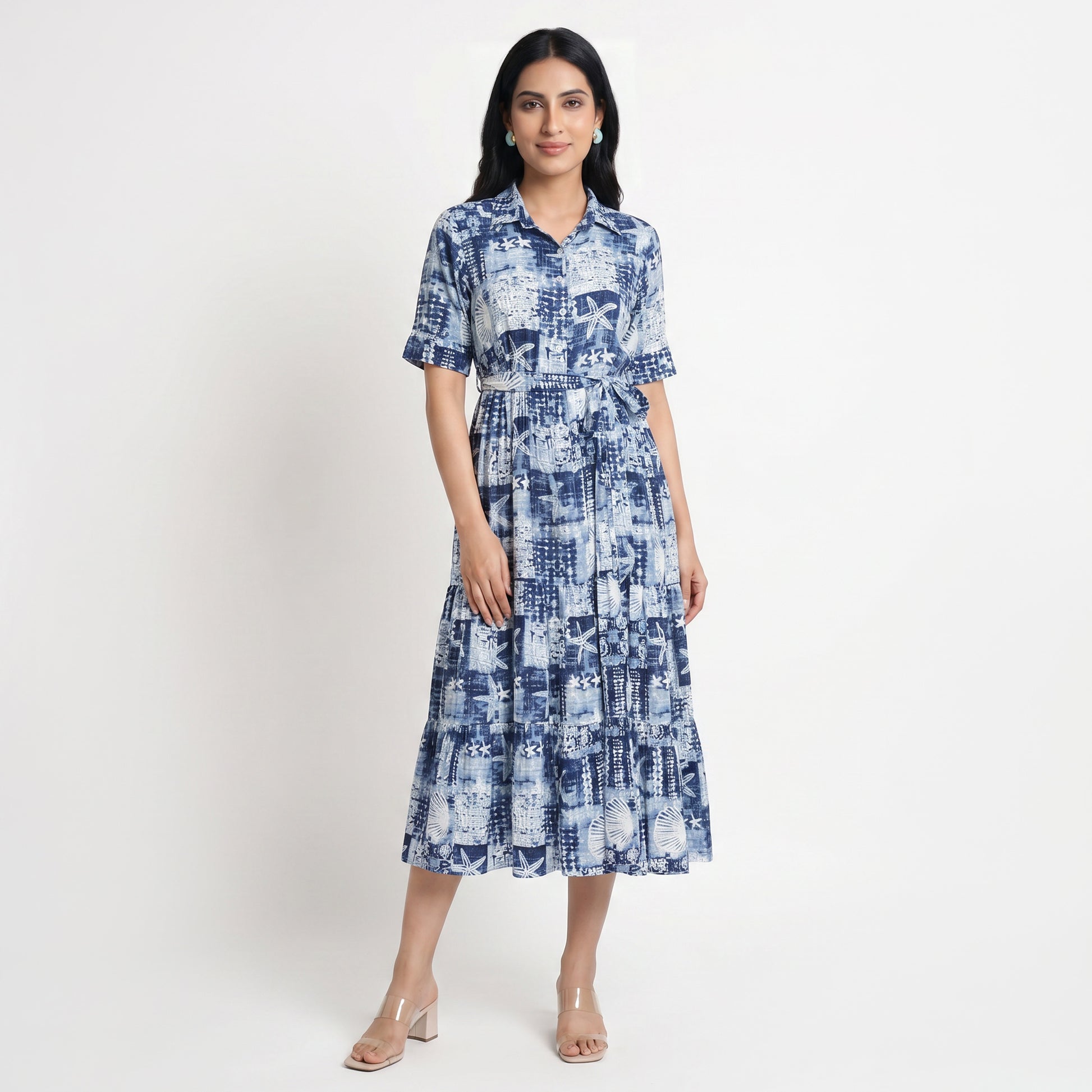Printed Tiered Dress
