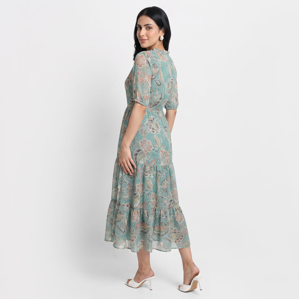 Printed Flared Dress