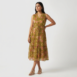 Flare Fit Printed Dress