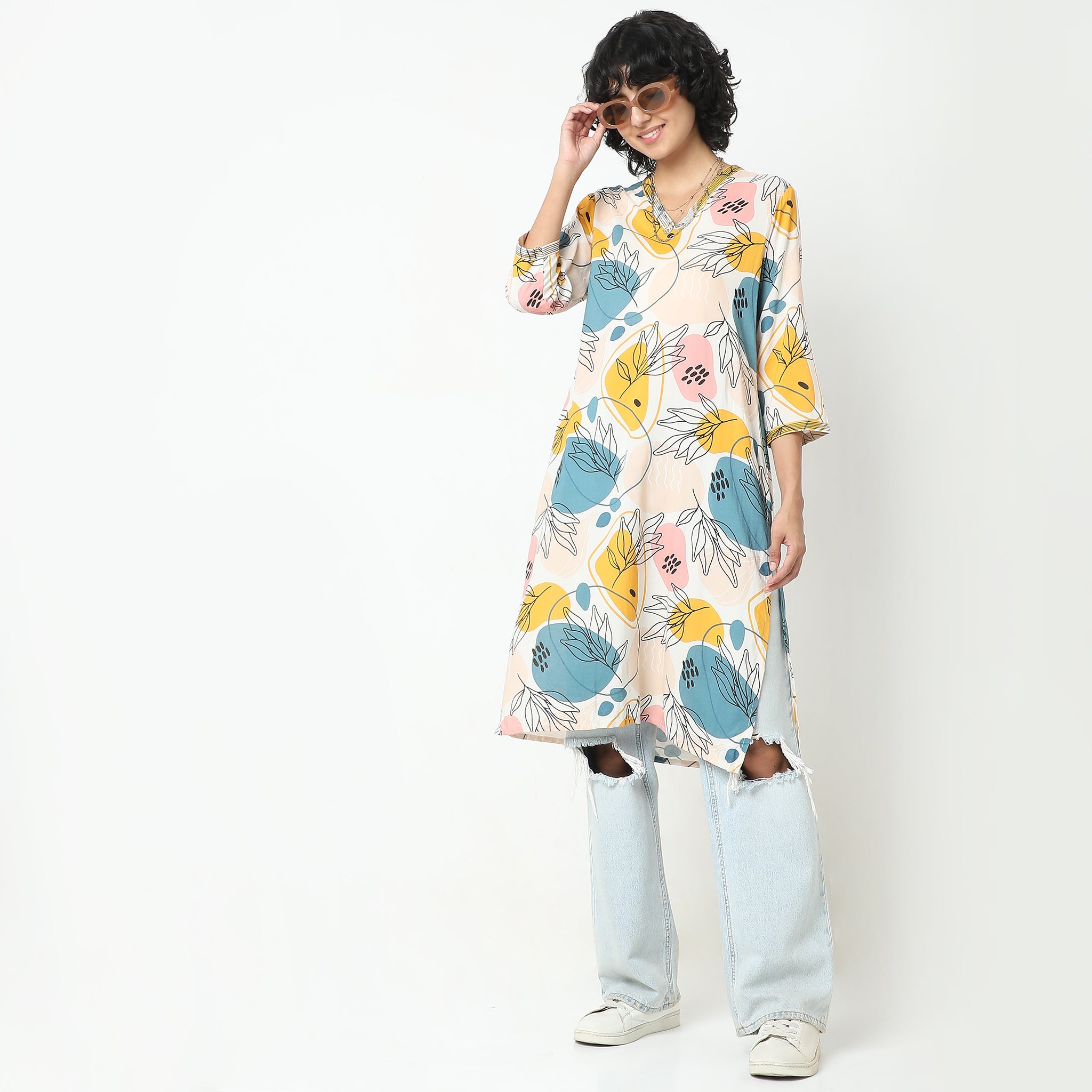 Straight Fit Printed Kurta