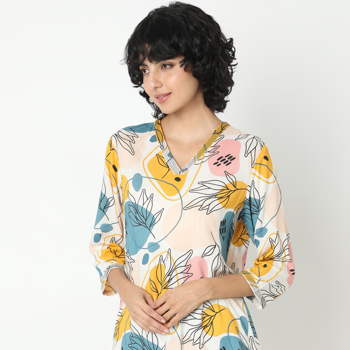 Straight Fit Printed Kurta