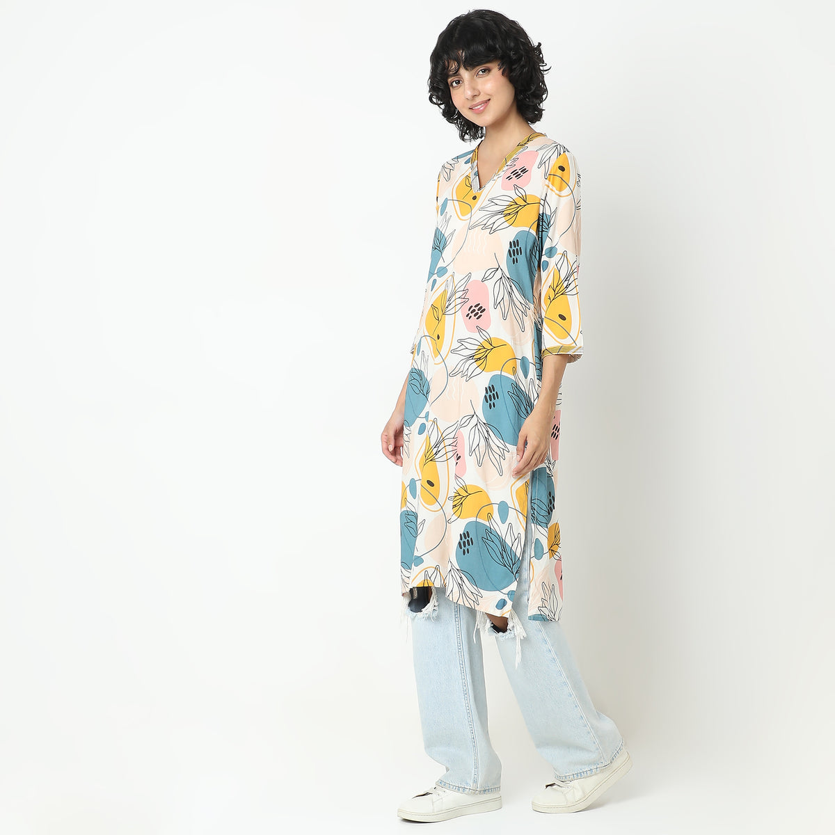 Straight Fit Printed Kurta