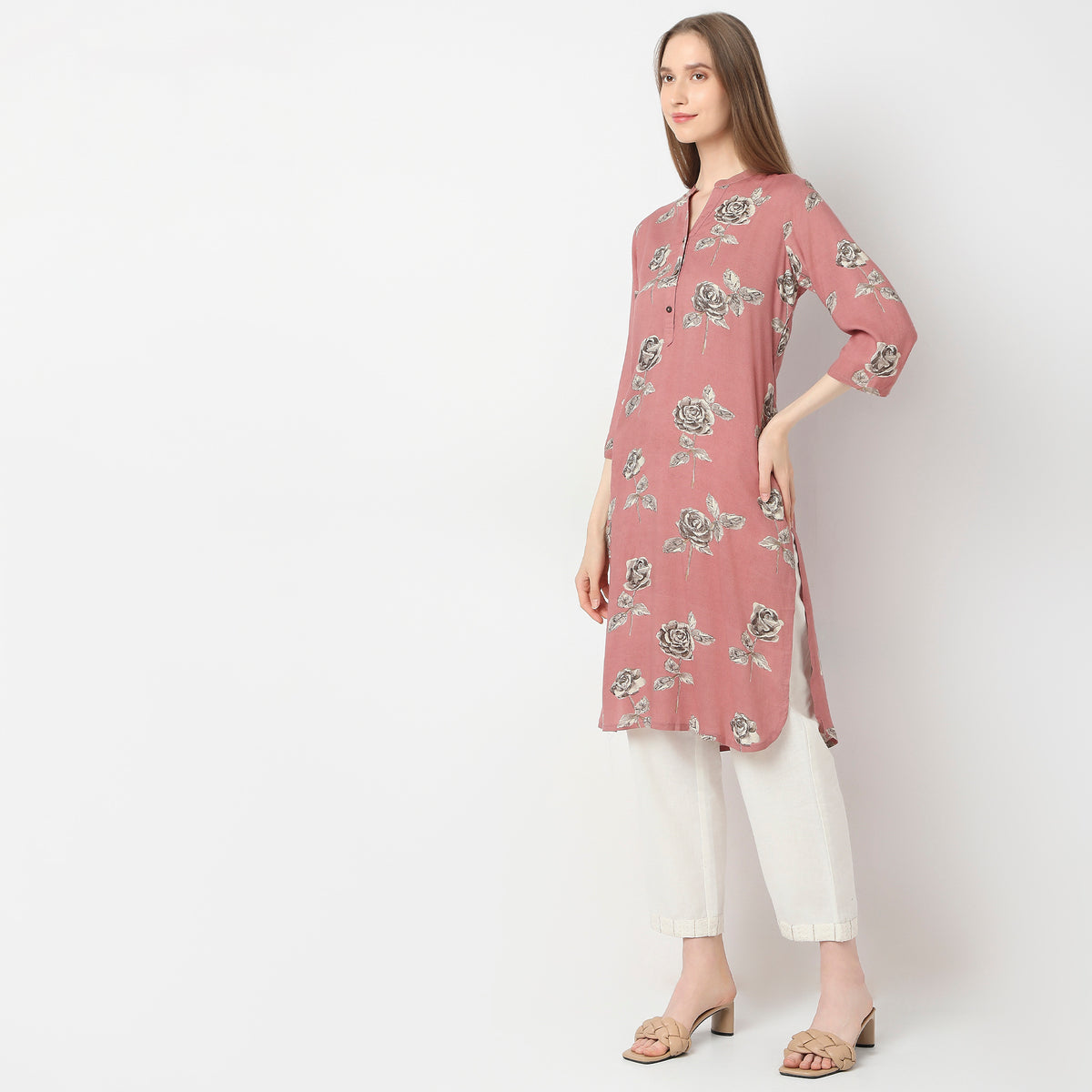 Straight Fit Printed Kurta