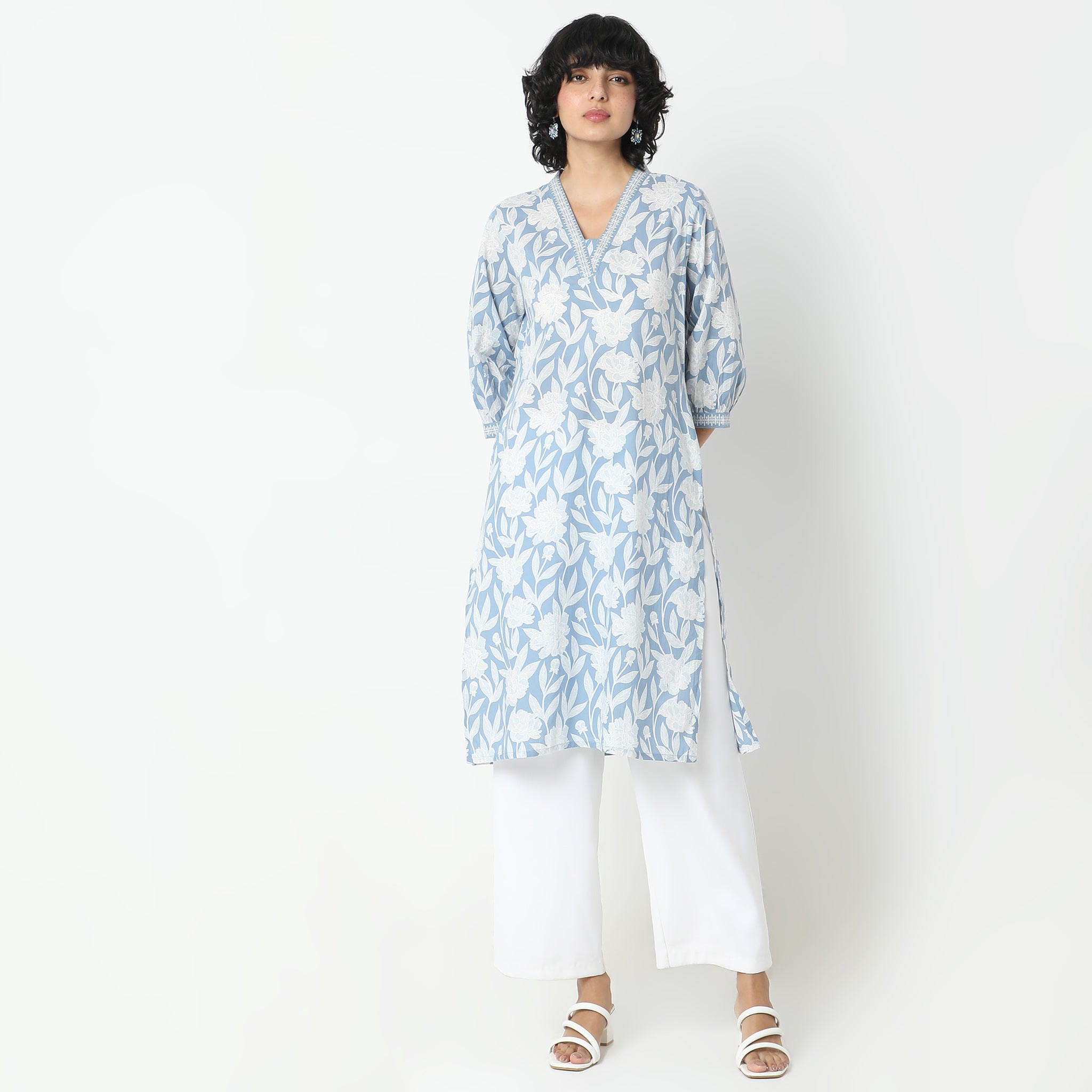 Straight Fit Printed Kurta