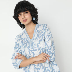 Straight Fit Printed Kurta