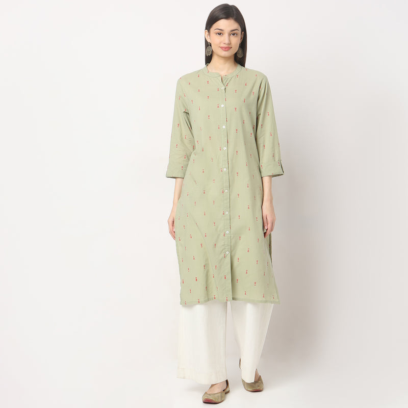 Straight Fit Solid Kurta