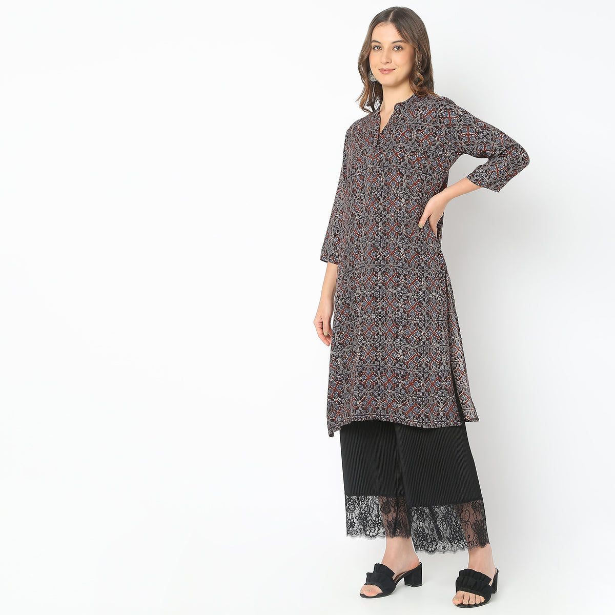 Straight Fit Printed Kurta