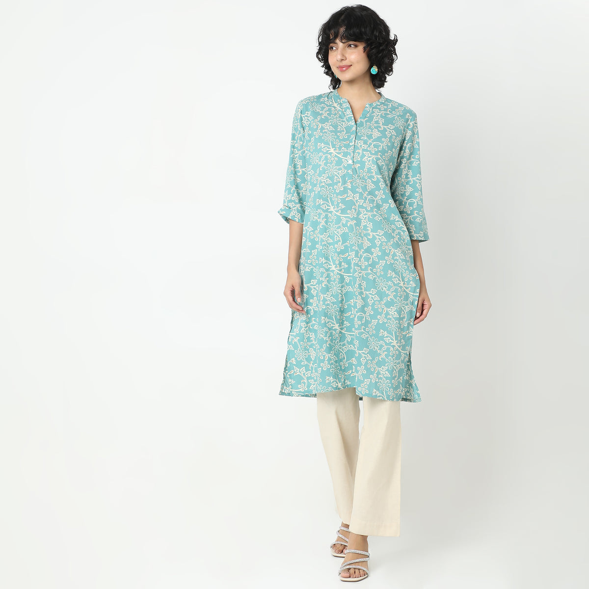 Straight Fit Printed Kurta