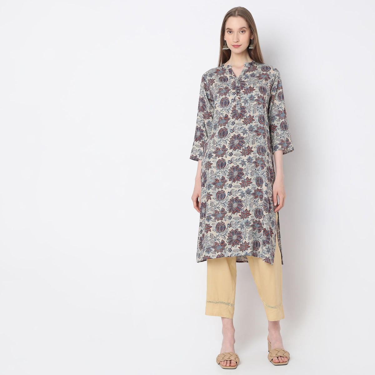 Straight Fit Printed Kurta