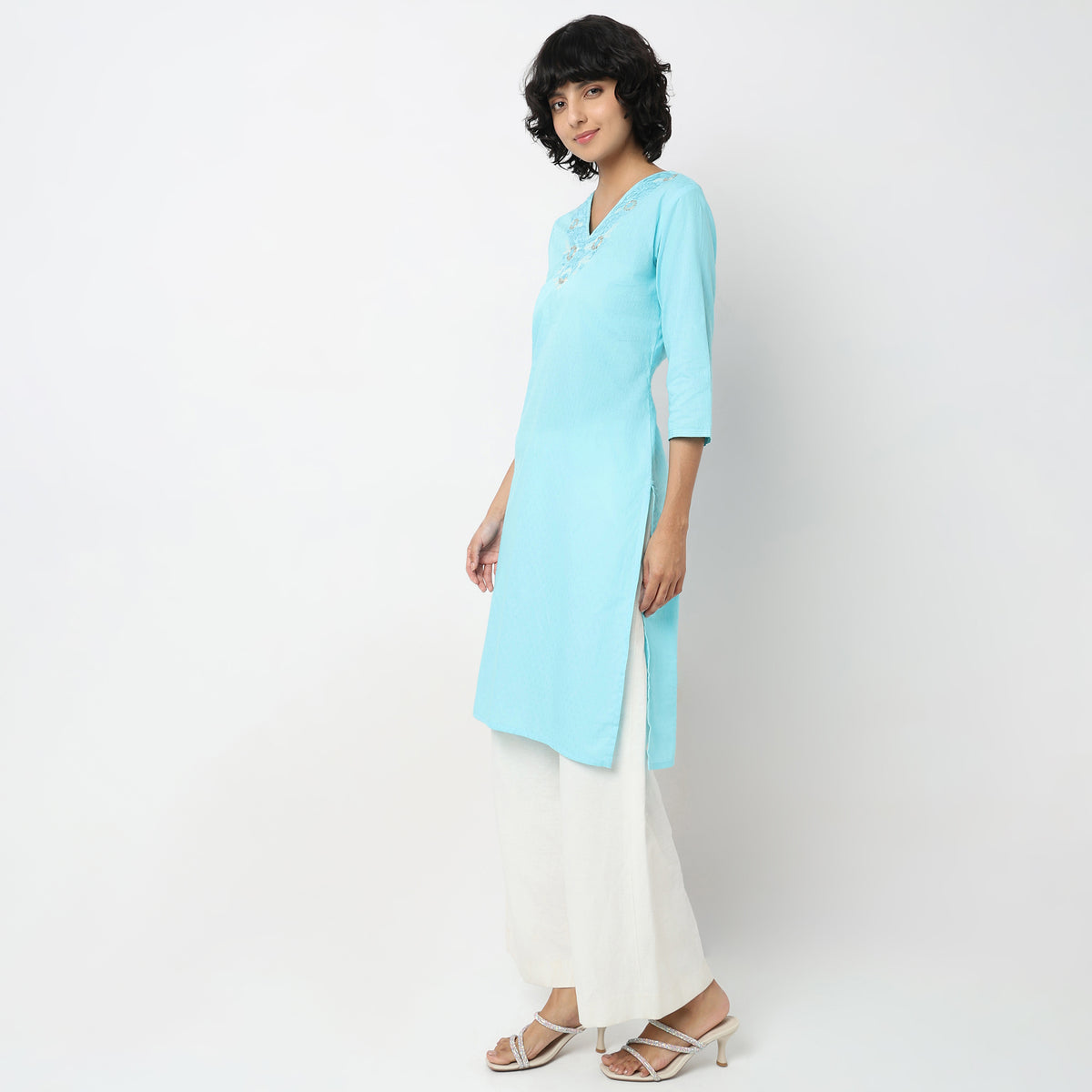 Straight Fit Solid Kurta