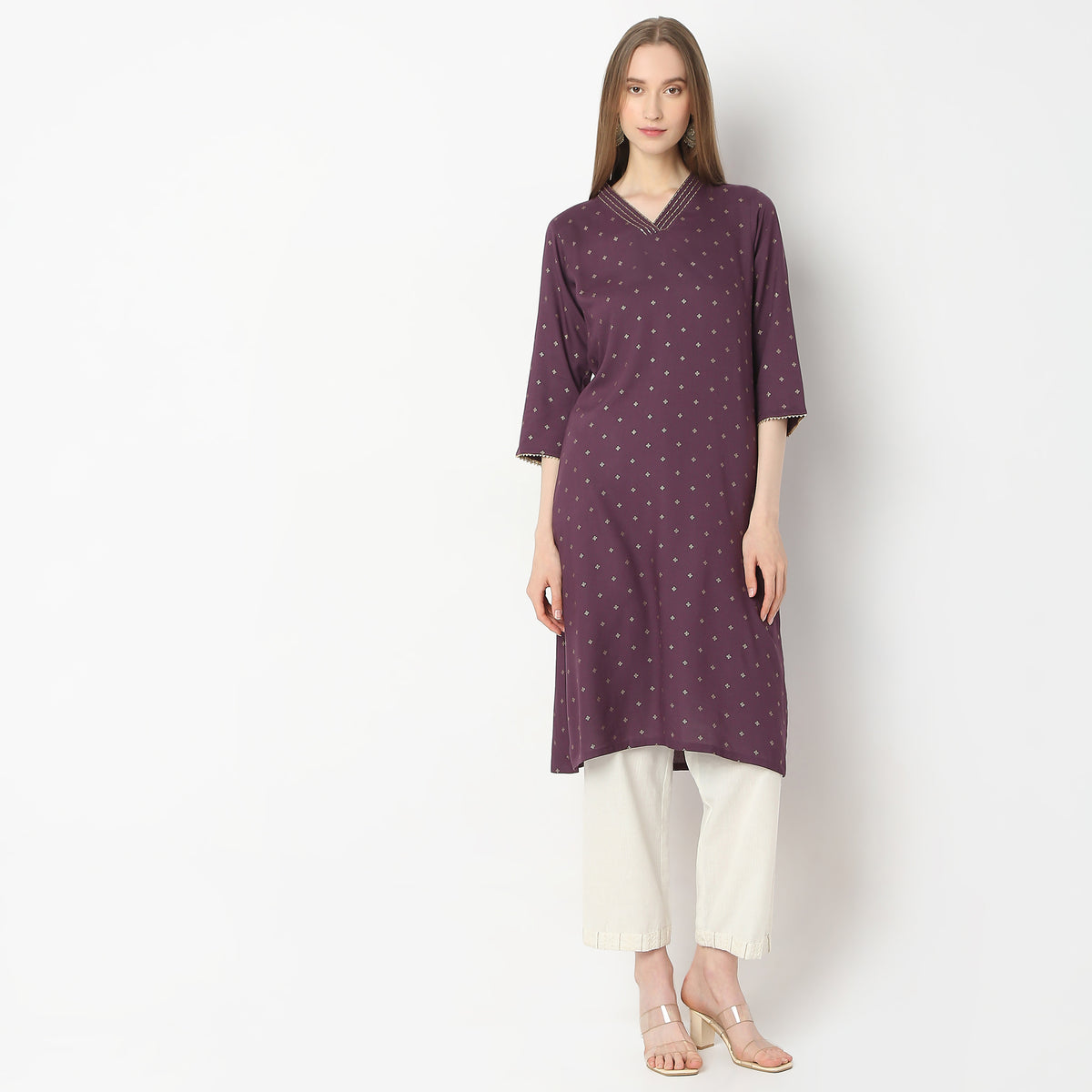 Straight Fit Printed Kurta