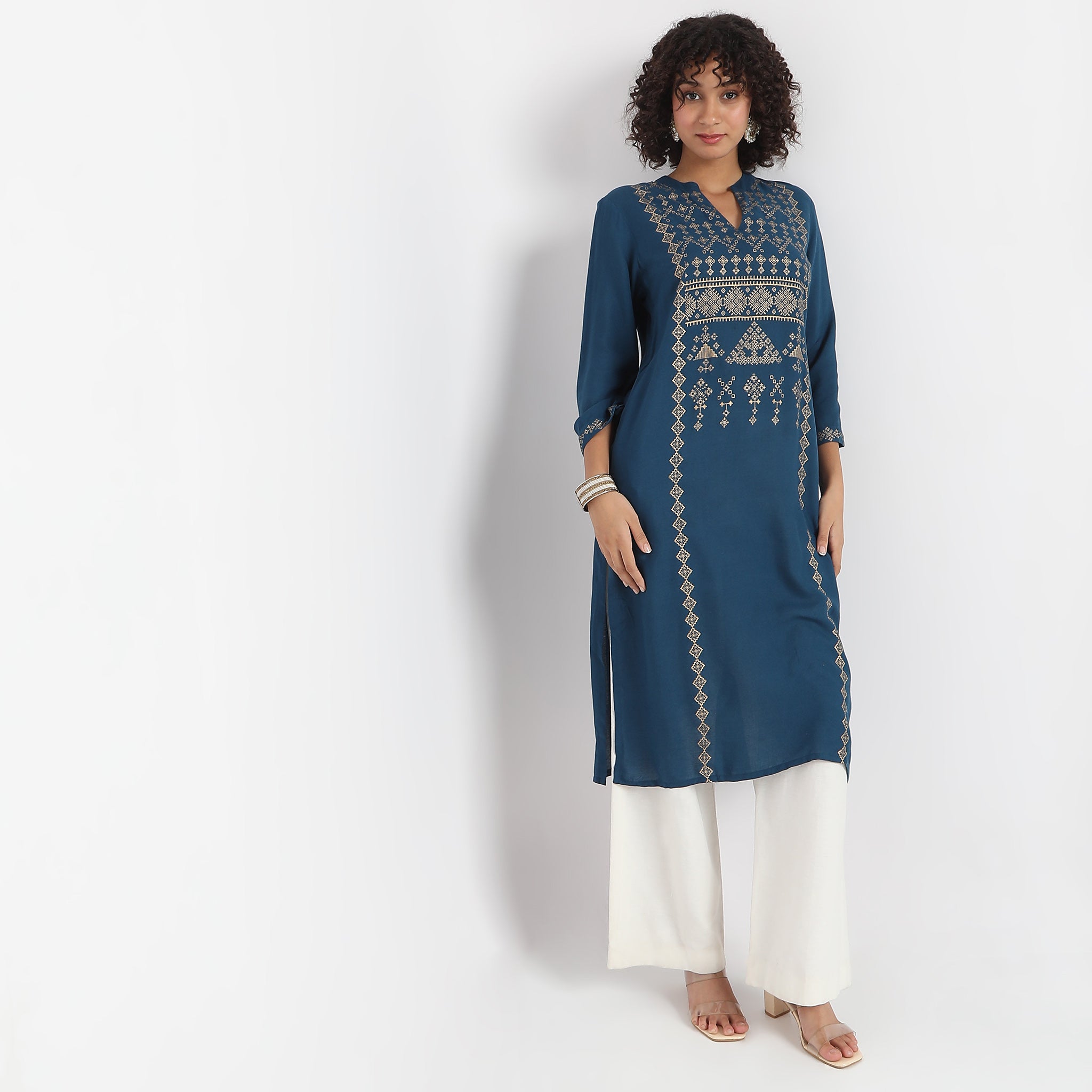 Straight Fit Printed Kurta