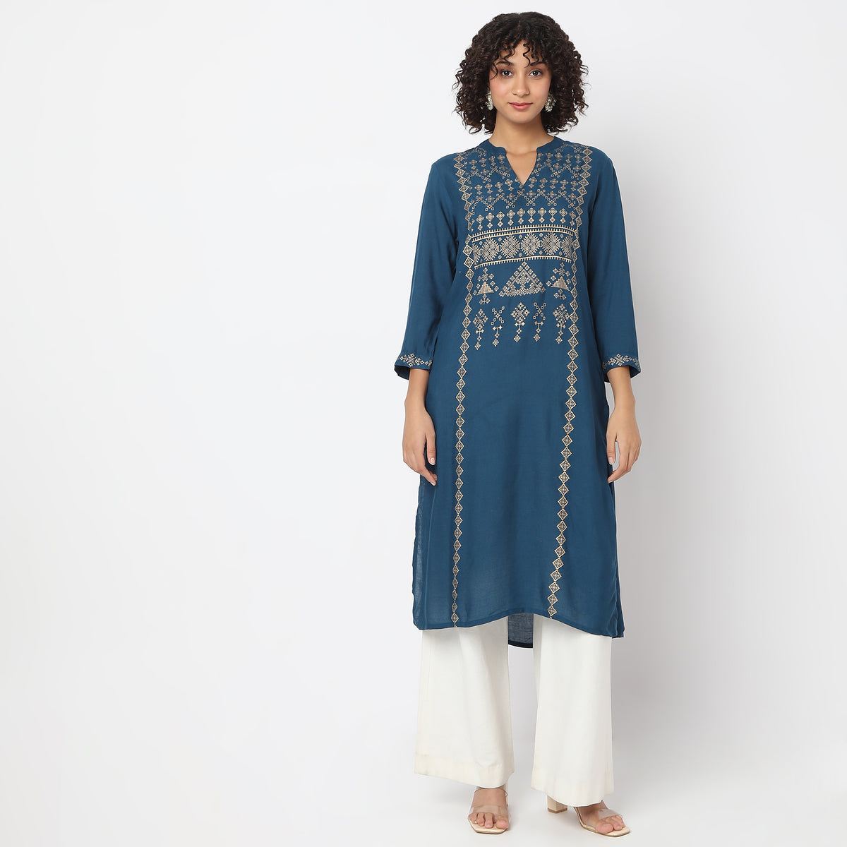 Straight Fit Printed Kurta