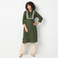 Straight Fit Solid Band Collar Kurta