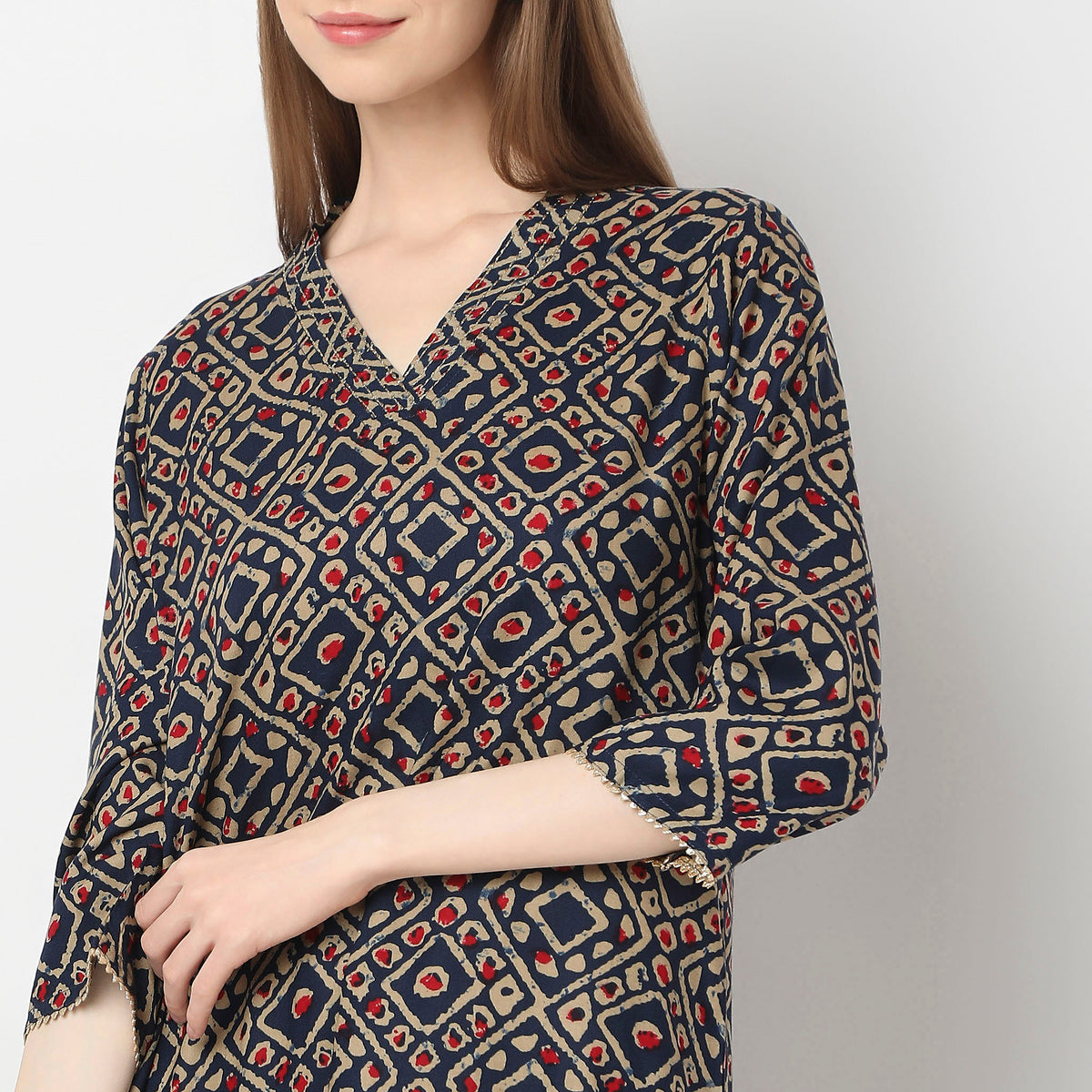 Straight Fit Printed Kurta