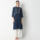 Straight Fit Embroidered Below Knee Kurta