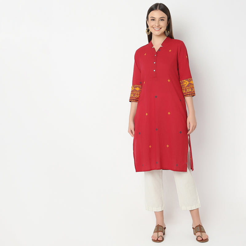 Regular Fit Printed Kurta