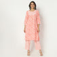 Printed Knee Length Yoke Straight Table Kurta